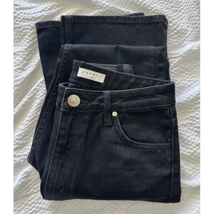 SANDRO High Rise Cropped Flare Jeans